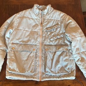 Urban outfitters, light denim, medium weight jacket.